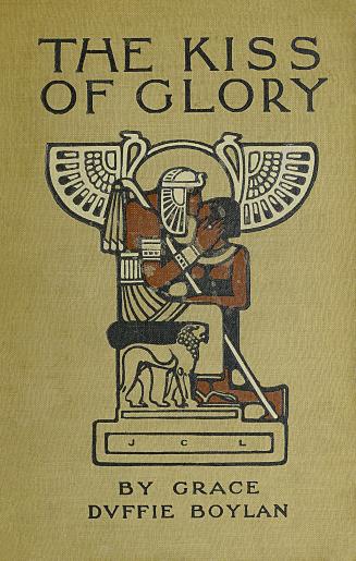 Tan cloth cover with title in black text. On the cover is a hieroglyphic-style illustration of  ...