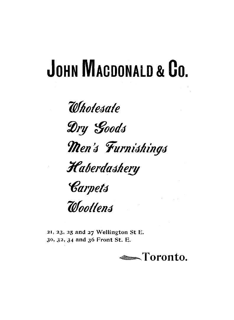 John Macdonald & Co., 1845-1899