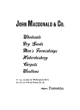 John Macdonald & Co., 1845-1899