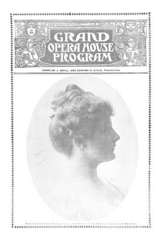 Grand Opera House program for "The show girl", music by H.L. Heartz and W.W. Corliss, based on  ...