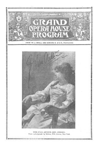 Grand Opera House program for "The bonnie briar bush" by James MacArthur, based on the stories  ...
