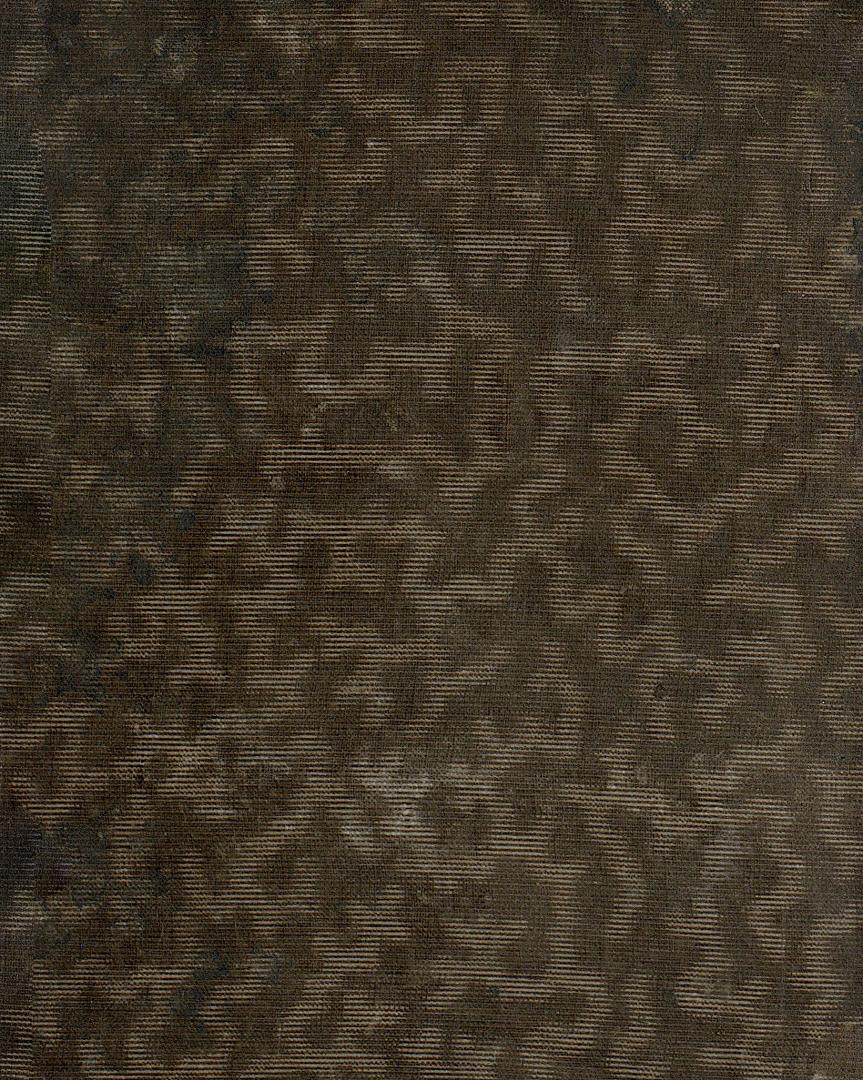 Book cover; brown with abstract pattern in light brown 