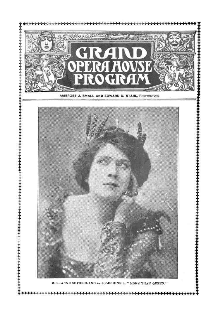 Grand Opera House (Toronto, Ont.). Program. 1903 November 23