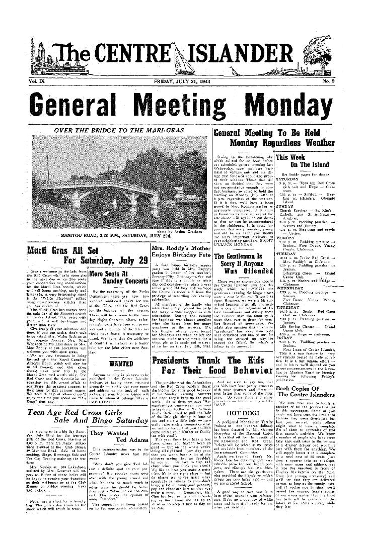 The Centre Islander, Friday, July 21, 1944
