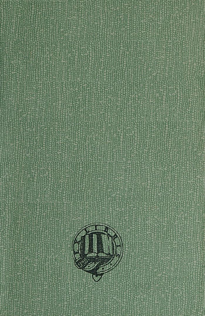 Green cloth cover with black Ex Libris stamp.