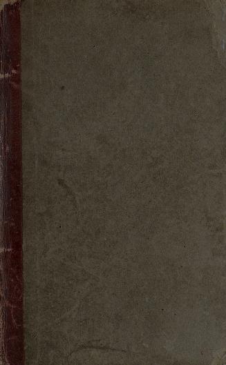 Book cover; grey with red spine