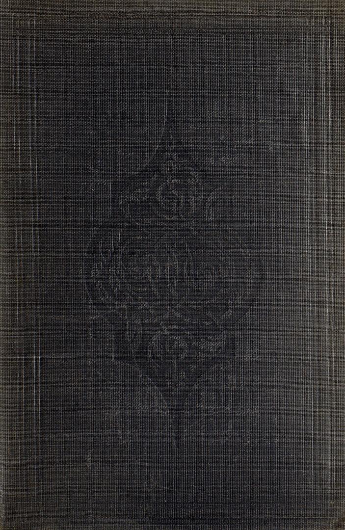 Book cover; dark brown with decorative embossing in the centre.