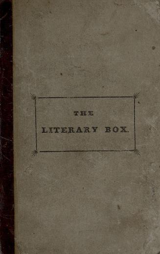 Book cover; aged cream cover with red spine