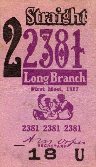 Long Branch first meet 1927