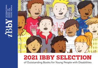 Shows the front cover and spine of the 2021 IBBY Catalogue. The spine reads: IBBY International ...