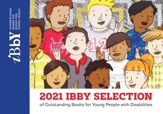 Shows the front cover and spine of the 2021 IBBY Catalogue. The spine reads: IBBY International ...
