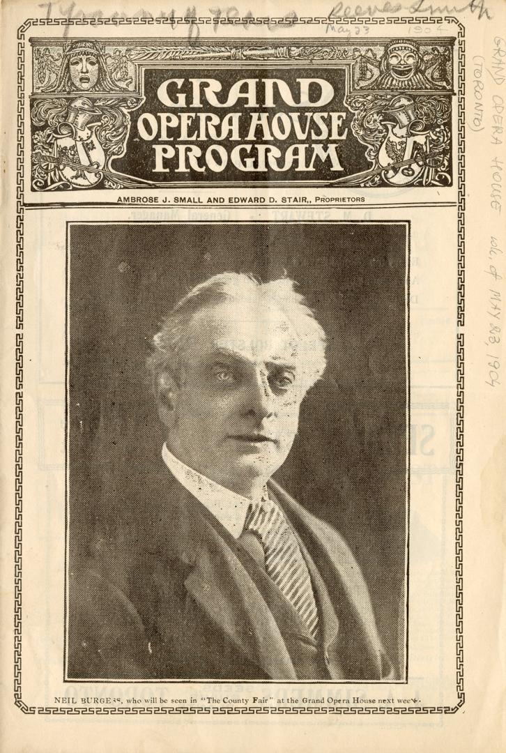 Grand Opera House (Toronto, Ont.). Program. 1904 May 23