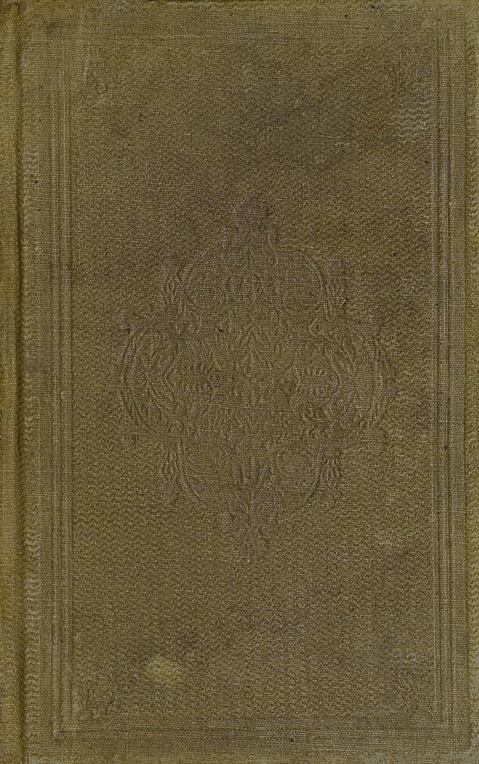 Book cover: Textured brown cloth cover with embossed decoration.
