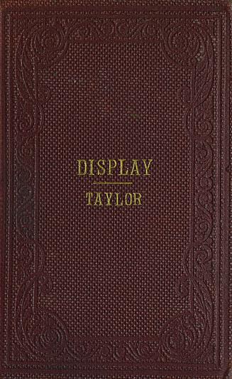 reddish brown book cover with decorative embossing