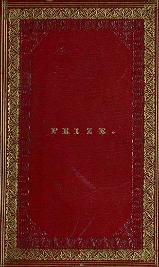 red book cover with gold gilt and decorative embossing