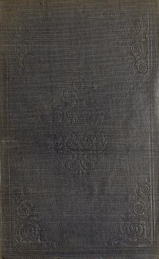 Book cover; purple cloth with embossed decoration.