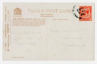 Postcard in Arthur Conan Doyle's handwriting. 