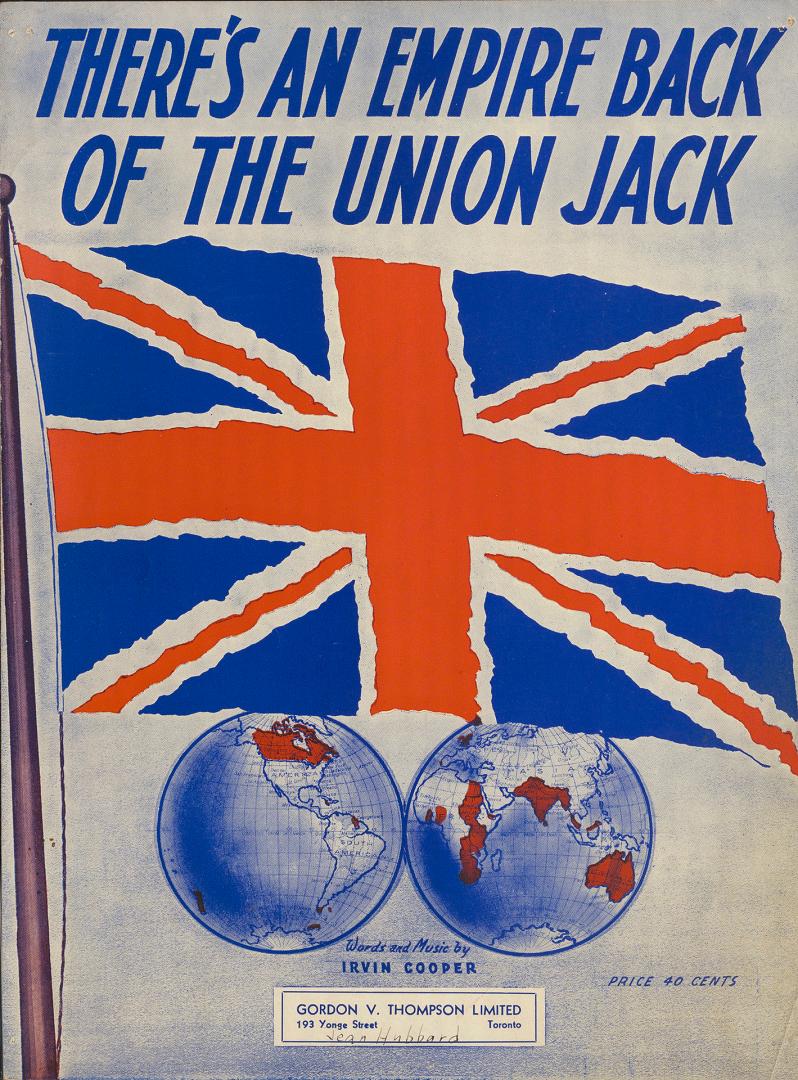 Cover features: title and composition information above a drawing of the flag of Royal Union an ...