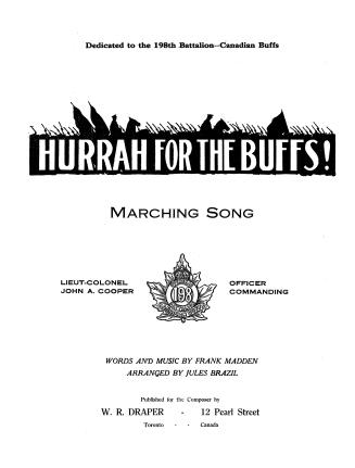 Cover features: title and composition information; drawing of horses and soldiers marching and  ...