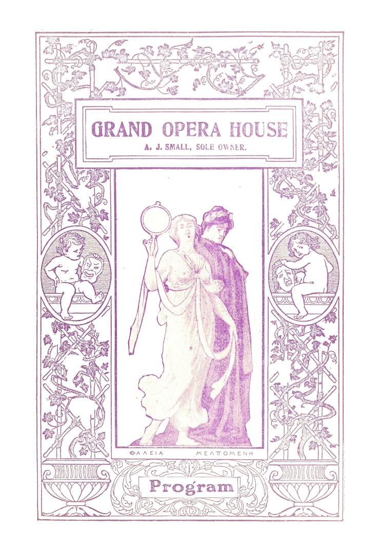 Grand Opera House program for "The grain of dust" by Louis Evan Shipman (based on David Graham  ...
