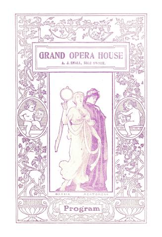 Grand Opera House program for "The grain of dust" by Louis Evan Shipman (based on David Graham  ...