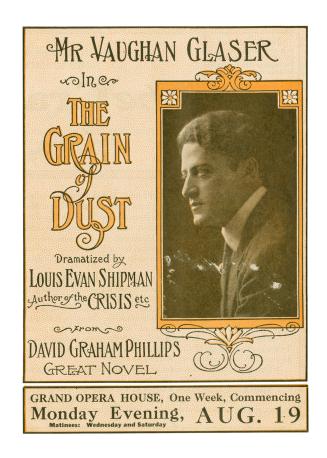 Grand Opera House playbill for "The grain of dust" by Louis Evan Shipman (based on David Graham ...