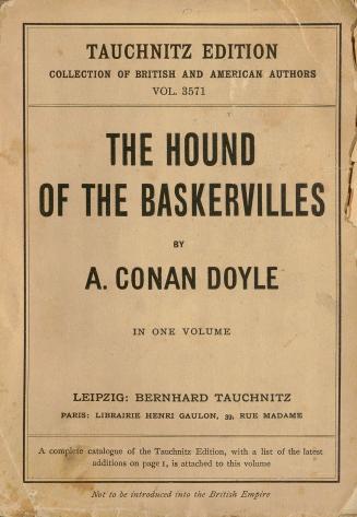 Beige paper wrappers with lettering in black on both covers and spine