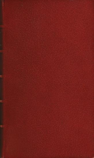 Cover has no text or illustration. Leather bound in red