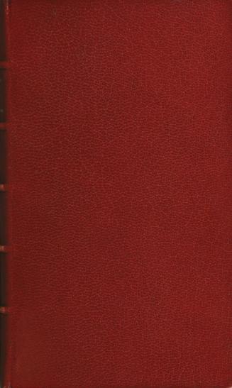Cover has no text or illustration. Leather bound in red