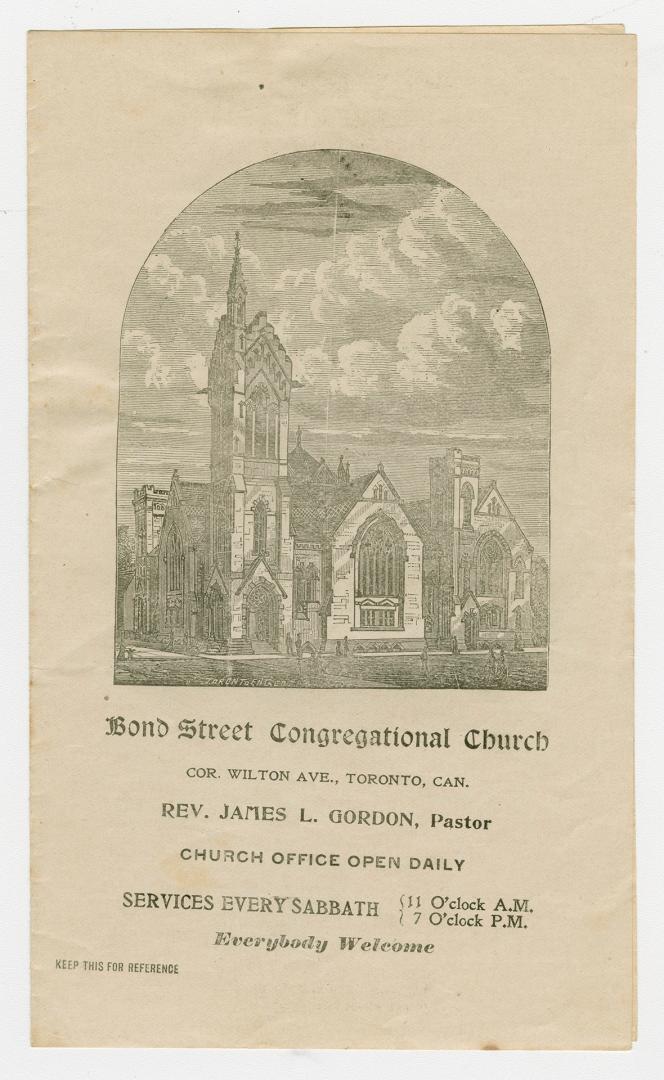 Engraved illustration of the exterior of the church. There are people walking in the street in  ...