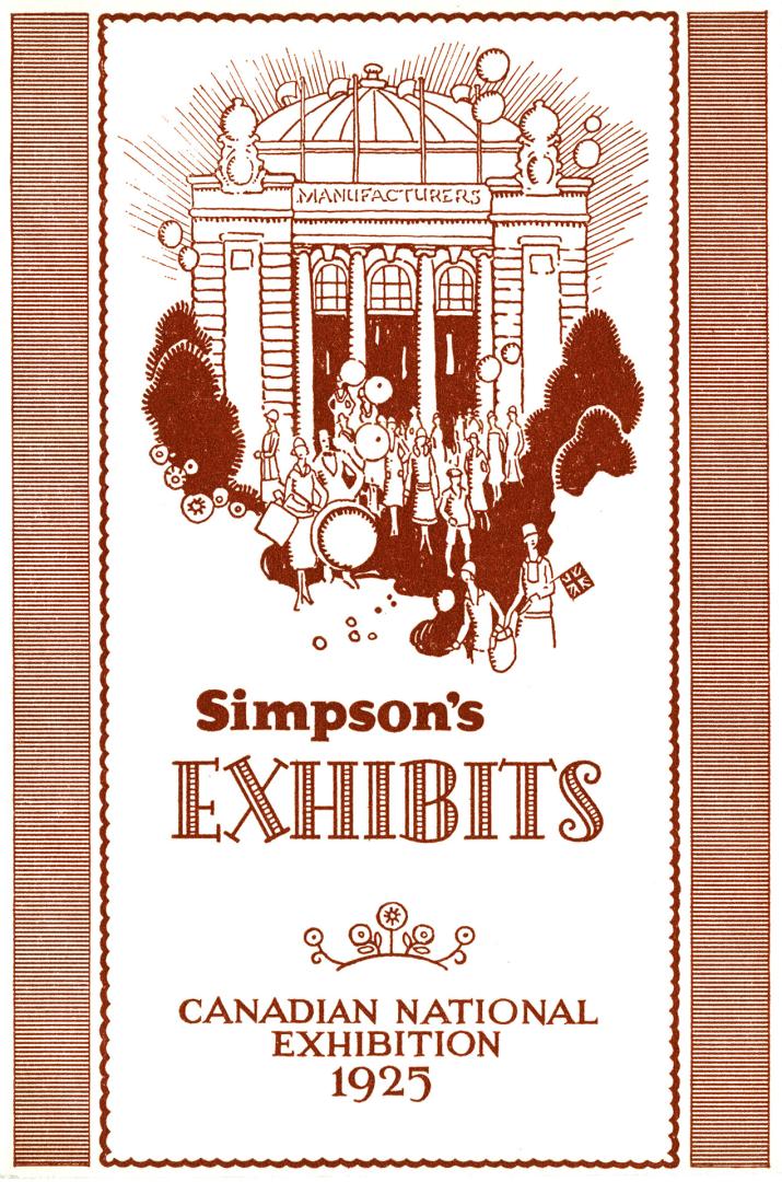 Illustration of the exterior of the Manufacturers building at the Canadian National Exhibition  ...