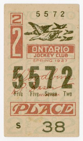 Ontario Jockey Club Spring 1927