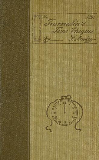 Light brown cover with a dark brown spine. Illustration of a pocket watch in dark brown.