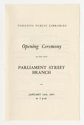 Invitation to library opening. 