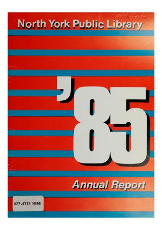 North York Public Library (Ont.). Annual report 1985