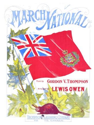 Cover features: title and composition information against a drawing of the Red Ensign, maple le ...