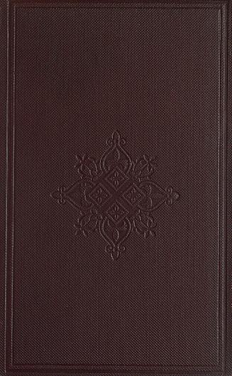 Book cover: brown with stamped, eight-pointed design.