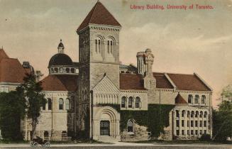 Colorized photograph of a large Beaux-Arts building with a central tower.