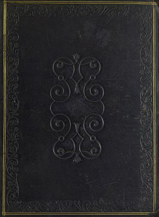 Book cover; black with gilded border and decorative embossing.