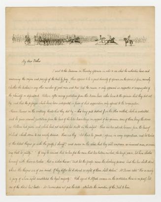 Manuscript letter in James Edmund Doyle's handwriting. 
