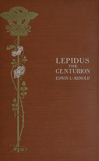 Red cloth cover with white text. A green staff runs along the left side, with green roses and a ...