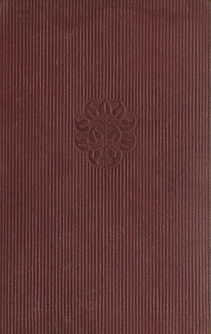 Red cloth cover with embossed floral motif.