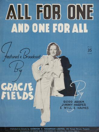 Cover features: title and composition information with central facsimile photograph of Gracie F ...