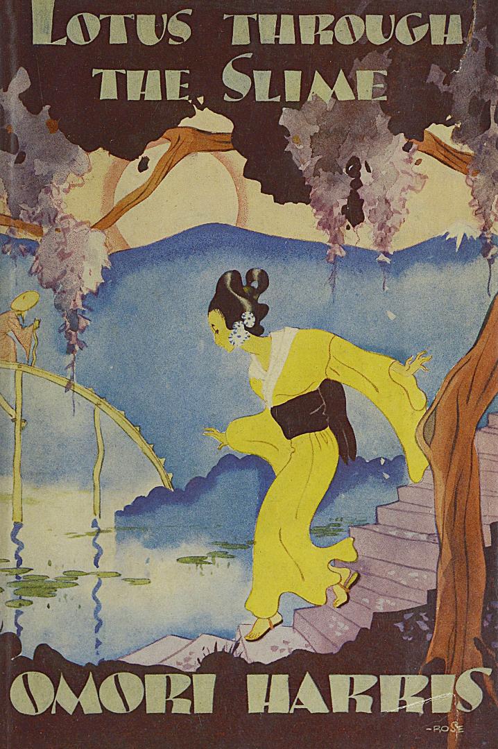 Book cover: A woman in a yellow kimono walks down a staircase towards a pond.