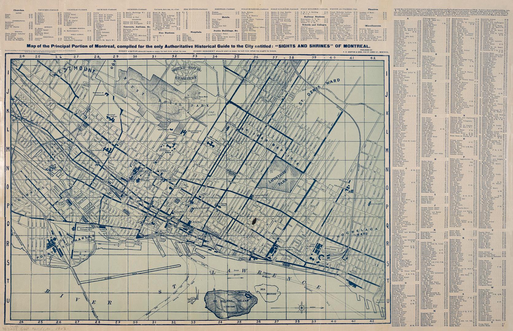 Grafton's new map of Montreal