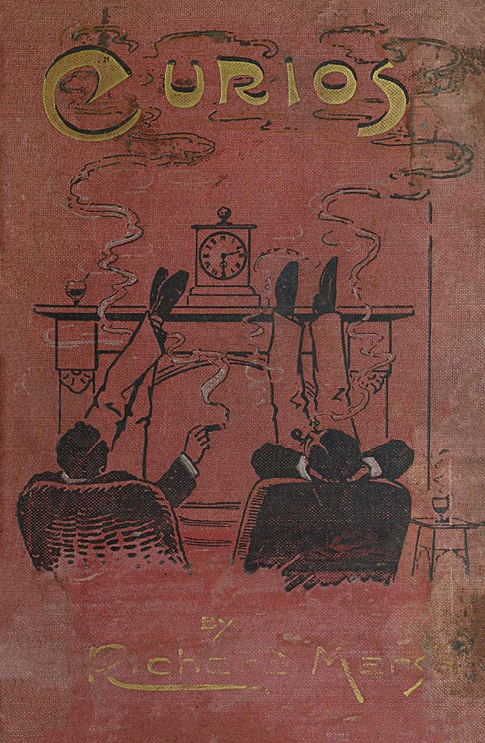 Book cover: red with title and author. Two men smoking with their feet on a mantel.