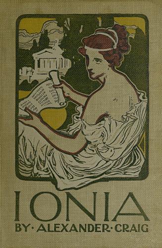 Book cover: Textured light brown cloth with black text. A woman in an ancient Greek robe looks  ...