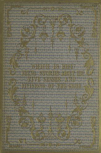 book covers with decorative gold gilt designs and book title.