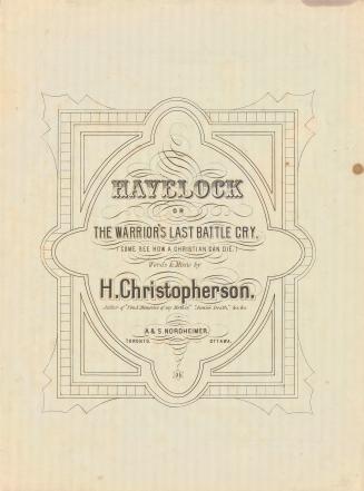 Cover features: title and composition information within decorative framing and embellishments  ...