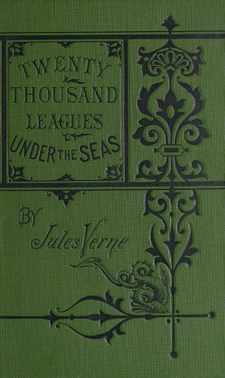 Book cover: Green with title and author in black. Black decorative vines and a long-tailed sea  ...